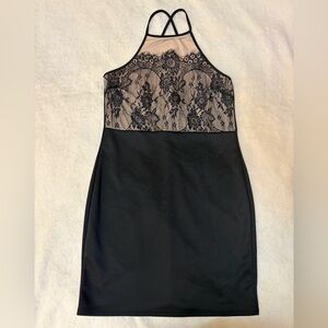 Wild Daisy Black Lace Slipdress